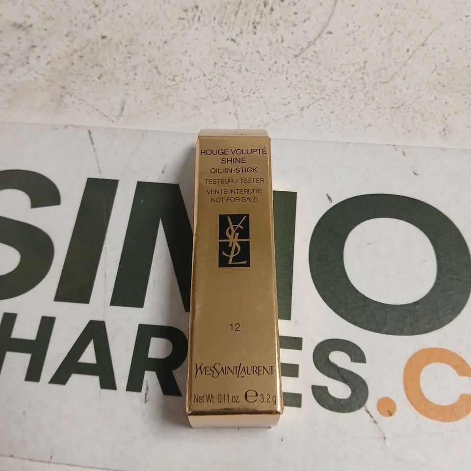 YVES SAINT LAURENT ROUGE VOLUPTÉ SHINE OIL-IN-STICK LIPSTICK – SHADE 12