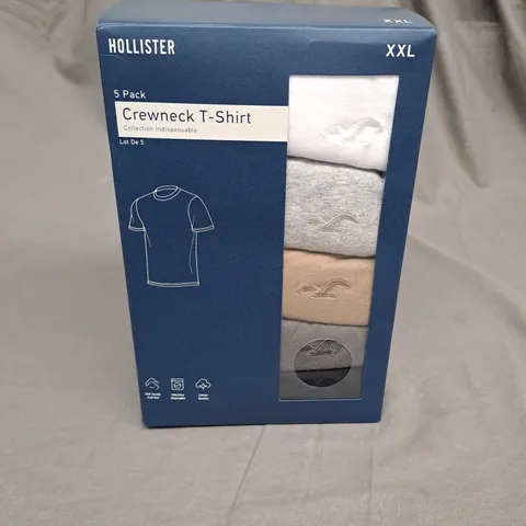 BOXED HOLLISTER CREWNECK T-SHIRT IN VARIOUS COLOURS - XXL
