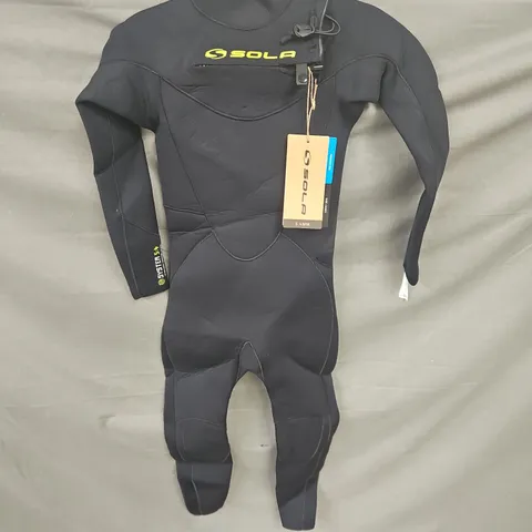 SOLA KIDS SYSTEM 5/3 GBS FRONT ZIP WETSUIT IN BLACK SIZE L