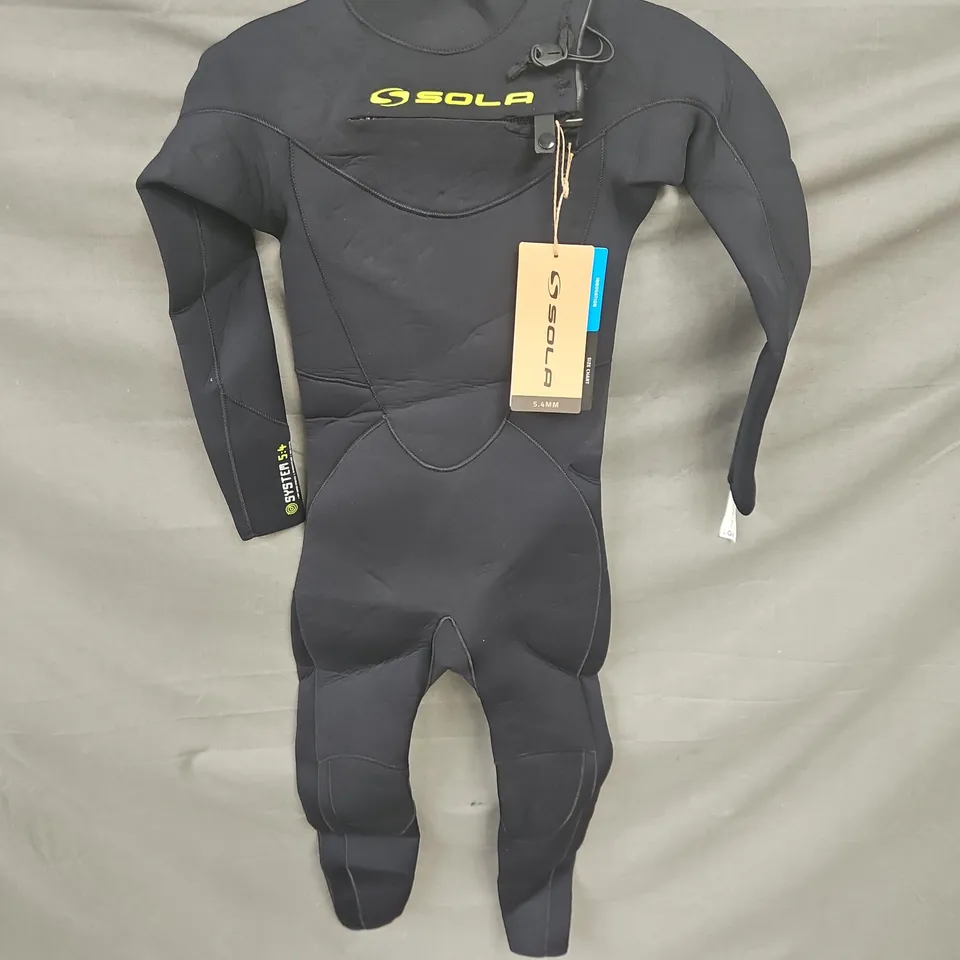 SOLA KIDS SYSTEM 5/3 GBS FRONT ZIP WETSUIT IN BLACK SIZE L