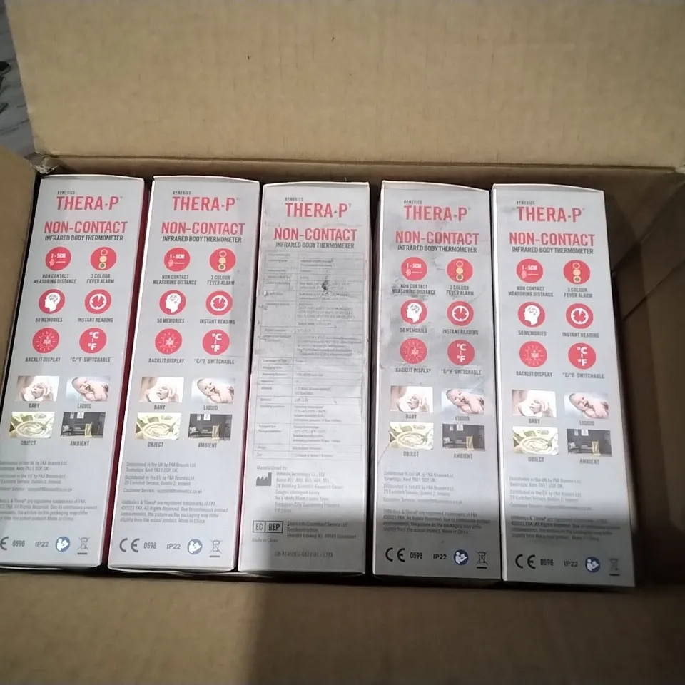 LOT OF 5 BOXED AS NEW HOMEDICS THERM-P NON CONTACT INFRARED BODY THERMOMETERS