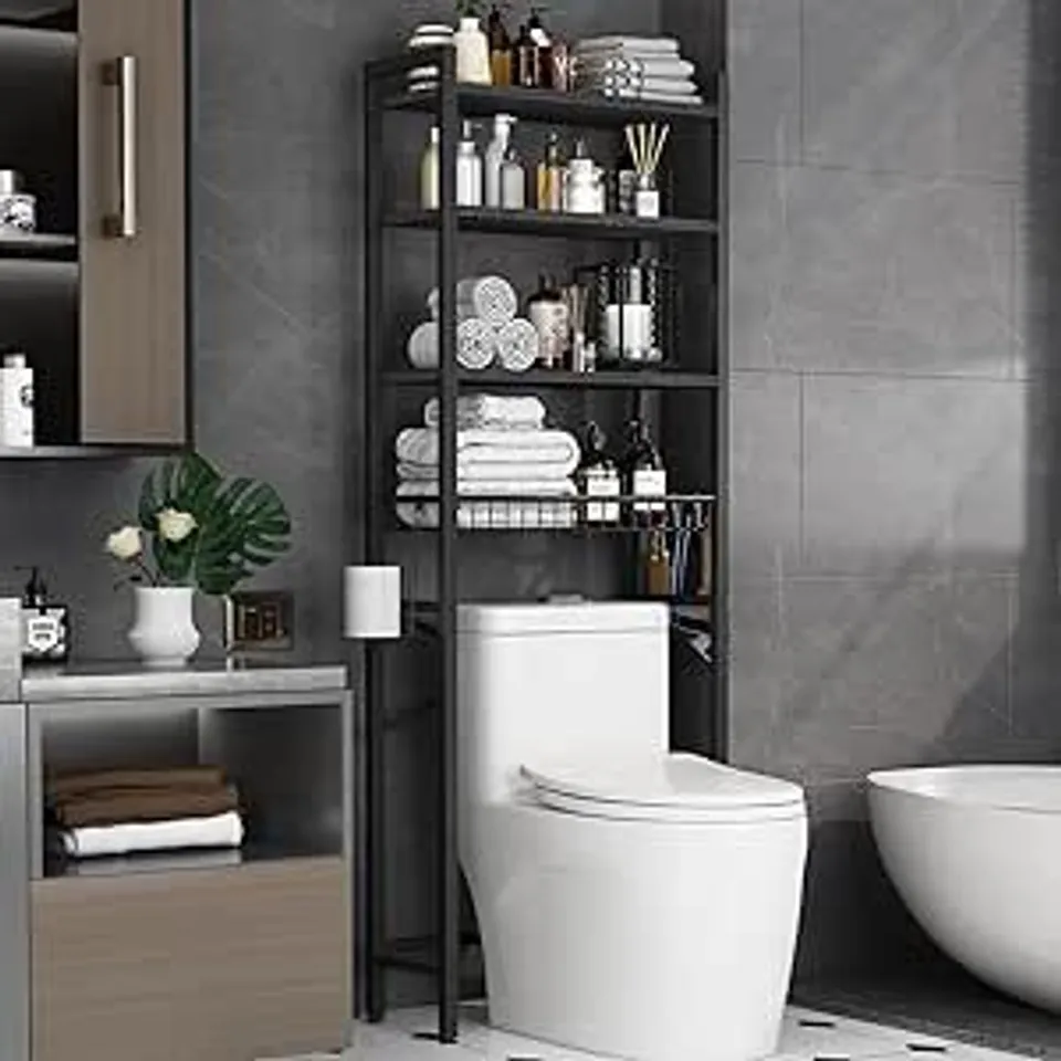 BOXED KALRIN 4 TIER OVER-THE-TOILET STORAGE RACK