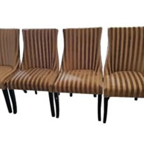 FOUR DESIGNER DINING ROOM DELUXE STUDDED CHAIRS