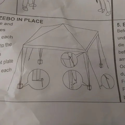 BOXED YUEBO GAZEBO 3X3 FOLDING WATERPROOF GAZEBO - COLOURS MAY VARY
