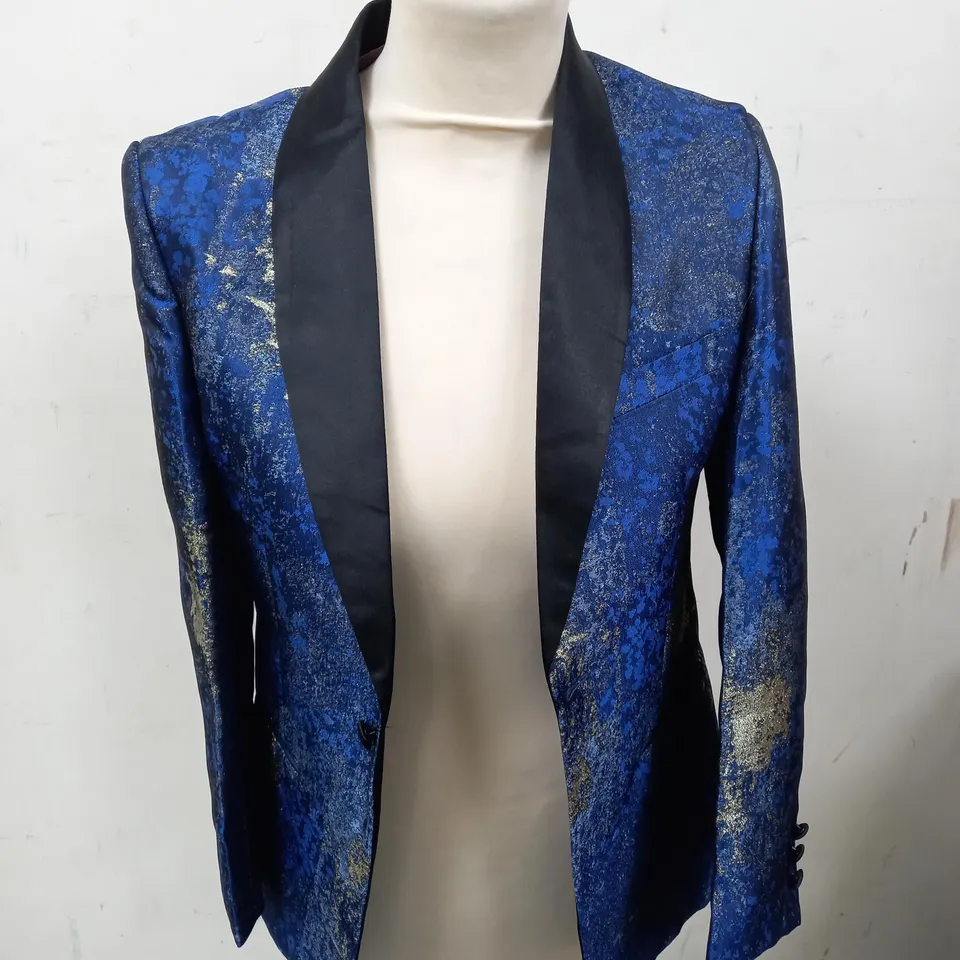 ROMANO LUXURY COLLECTION NAVY/GOLD BLAZER JACKET - 12