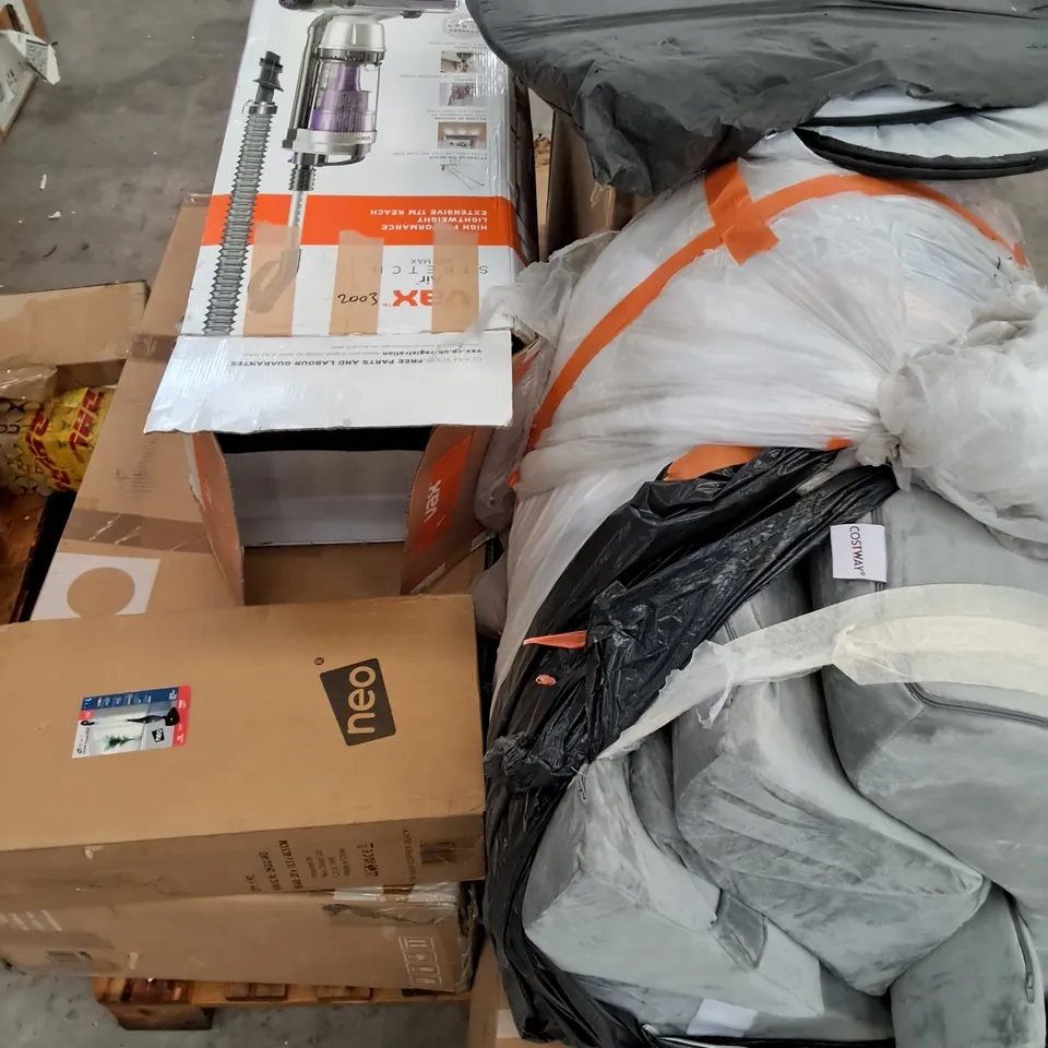 PALLET OF ASSORTED FLAT PACK PARTS AND APPLIANCE ITEMS