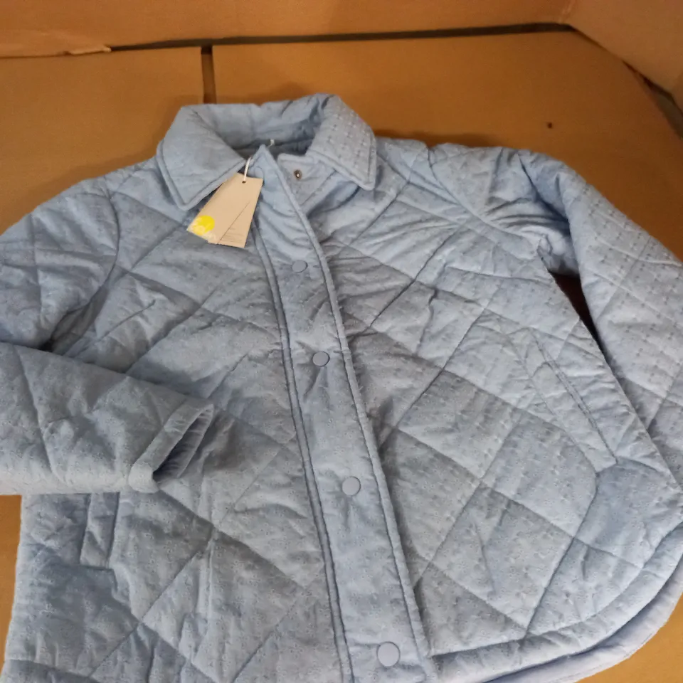 BODEN BLUE BUTTON FRONT COAT - UK 8 