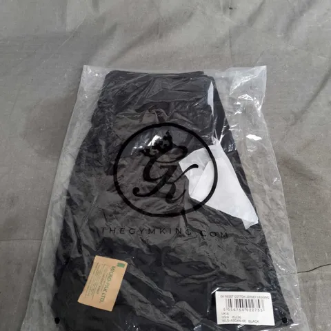 THE GYM KING GK RESET COTTON JERSEY LEGGINGS – BLACK, UK 8