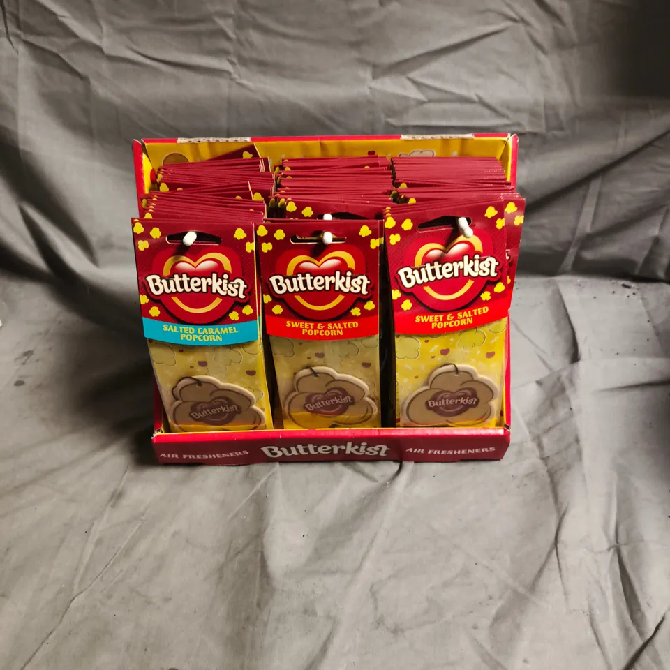 APPROXIMATELY 90 BUTTERKIST SWEET & SALTED POPCORN CAR  AIR FRESHENERS 