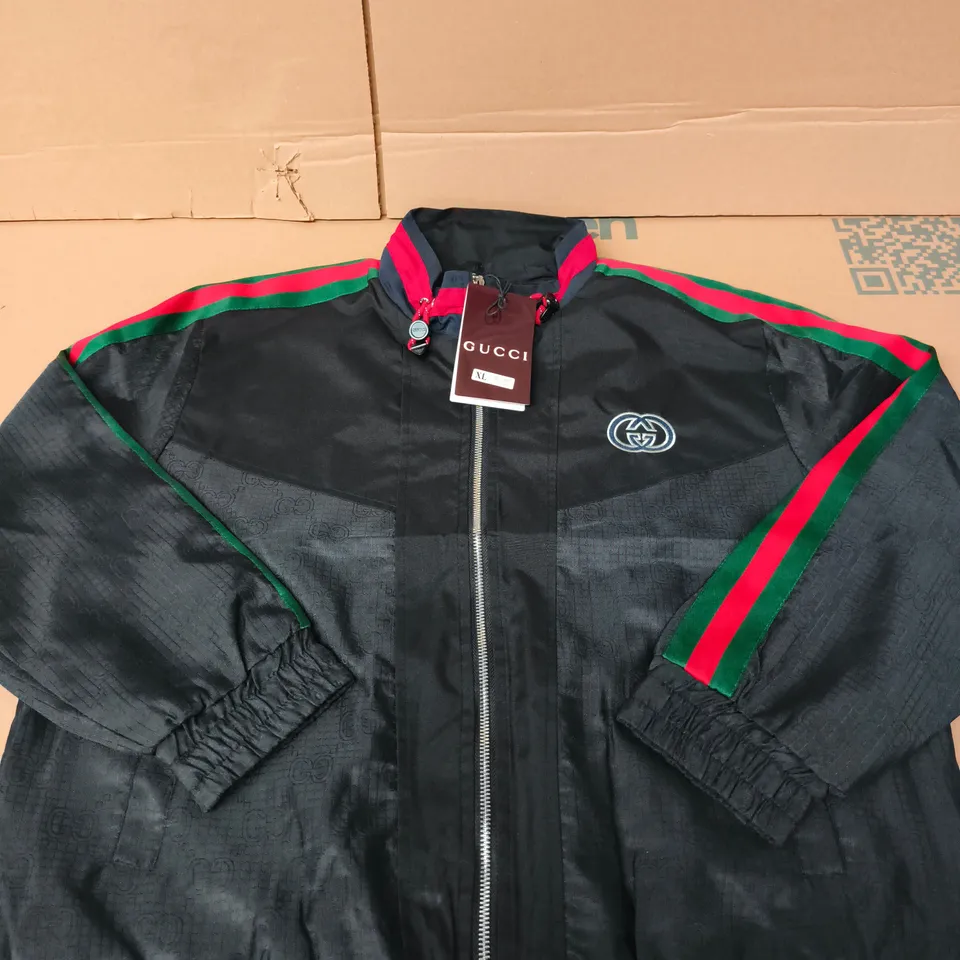 GUCCI BLACK TRACK JACKET - SIZE XL