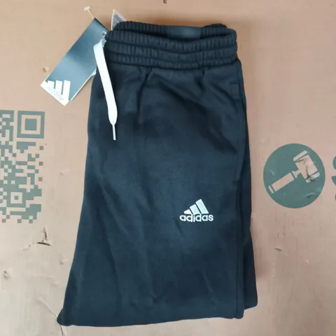 ADIDAS KID'S JOGGERS IN BLACK/WHITE SIZE 13-14 YEARS