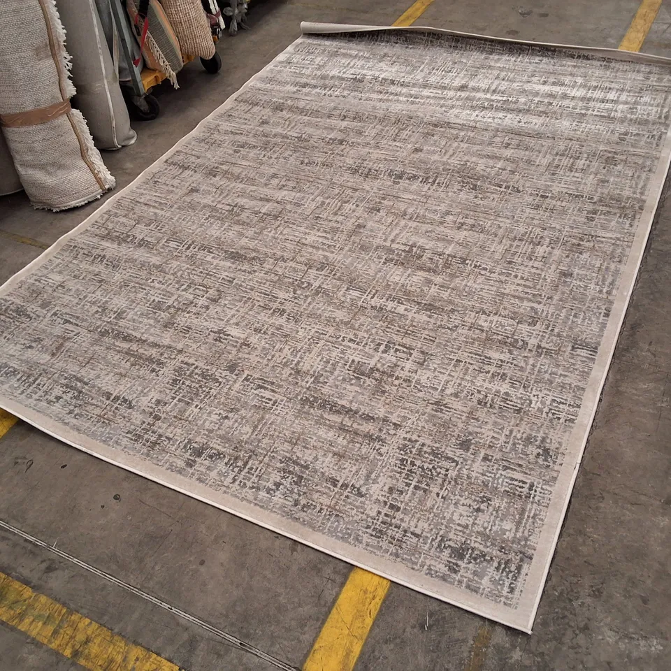 AREA RUG – GREY DISTRESSED PATTERN APPROXIMATELY 200×290CM