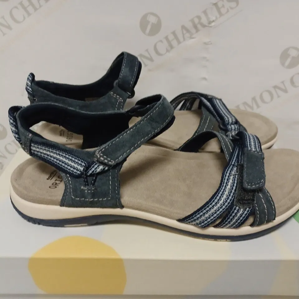 EARTH ORIGINS SERENA NAVY BLUE SIZE 6 SANDALS 