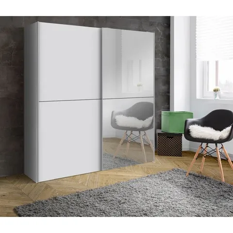 BOXED KORAN 2 DOOR MANUFACTURED WOOD WARDROBE (2 BOXES)