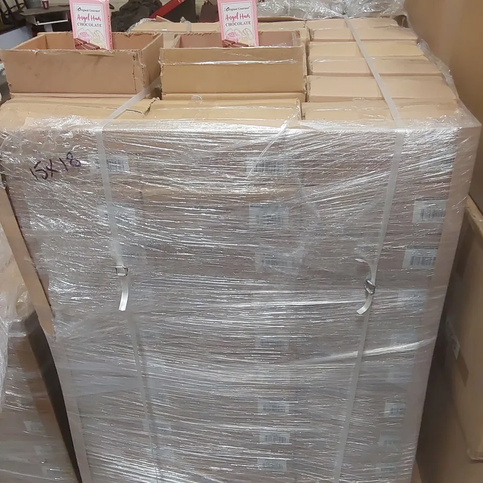 PALLET CONTAINING APPROXIMATELY 258x 150g ORIGINAL GOURMET ANGEL HAIR TURKISH COTTON CANDY & PISTACHIO CREAM CHOCOLATE