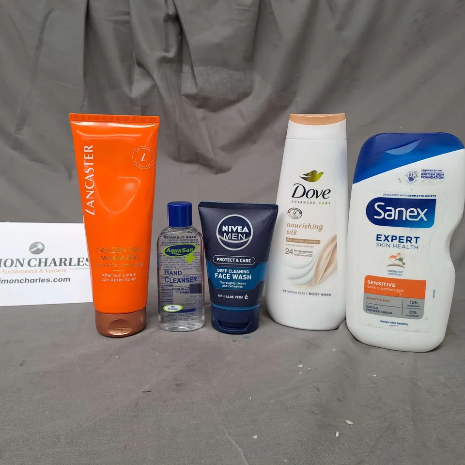 APPROXIMATELY 20 ASSORTED COSMETIC PRODUCTS TO INCLUDE SANEX SHOWER CREAM, NIVEA MEN FACE WASH AND DOVE BODY WASH