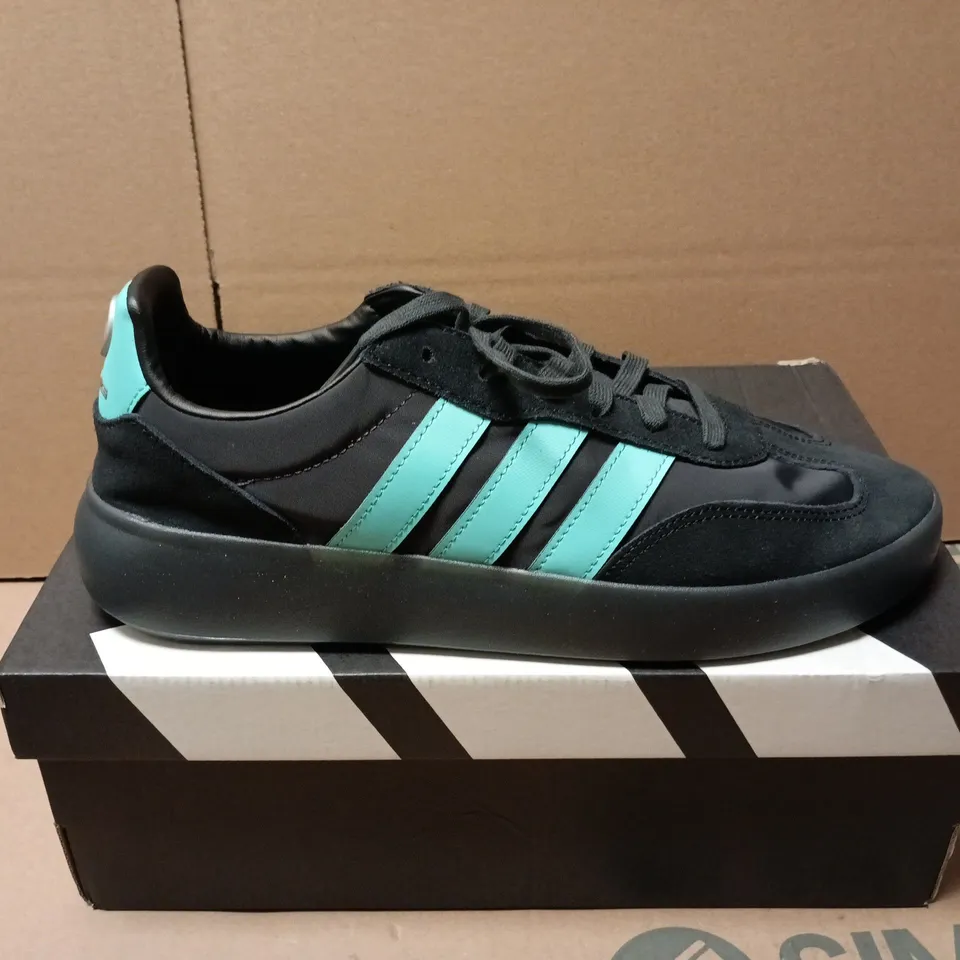 BOXED PAIR OF ADIDAS BARREDA DECODE MERCEDES TRAINERS IN GREY - UK 10