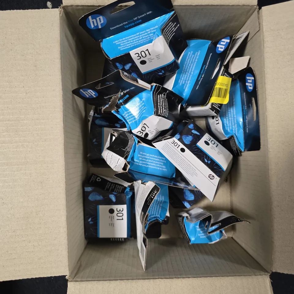 LOT OF APPROXIMATELY 10 HP 301 ORIGINAL INK CARTRIDGE AND 2X TONER CARTRIDGES 