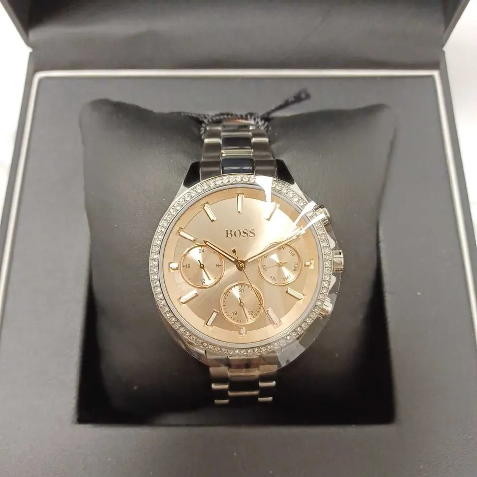 BOSS HERA PINK MULTI DIAL STAINLESS STEEL WATCH RRP £269