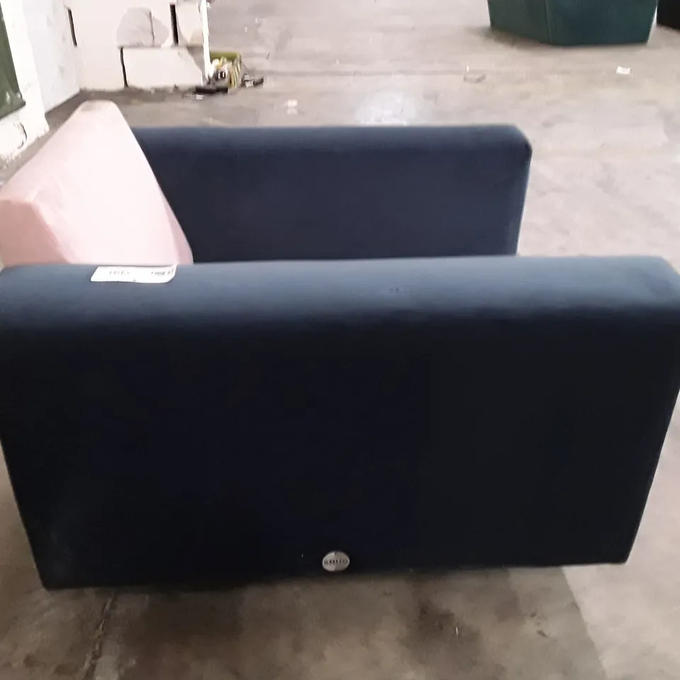 QUALITY DESIGNER ARMCHAIR - PINK/BLUE FABRIC