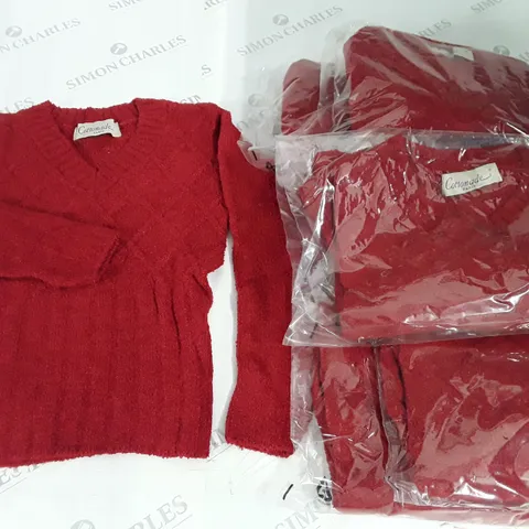 LOT OF 6 COTTONADE V-NECK JUMPERS - VARIOUS SIZES