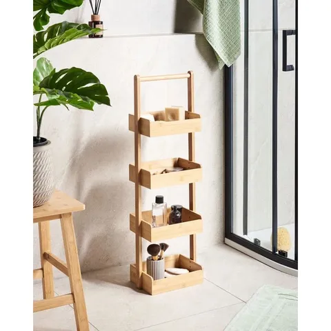 BOXED VAUPES BAMBOO FREESTANDING BATHROOM SHELVES