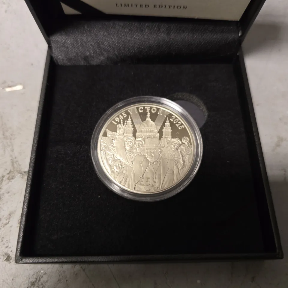 VE DAY 80TH ANNIVERSARY PROOF FIVE POUND COIN 