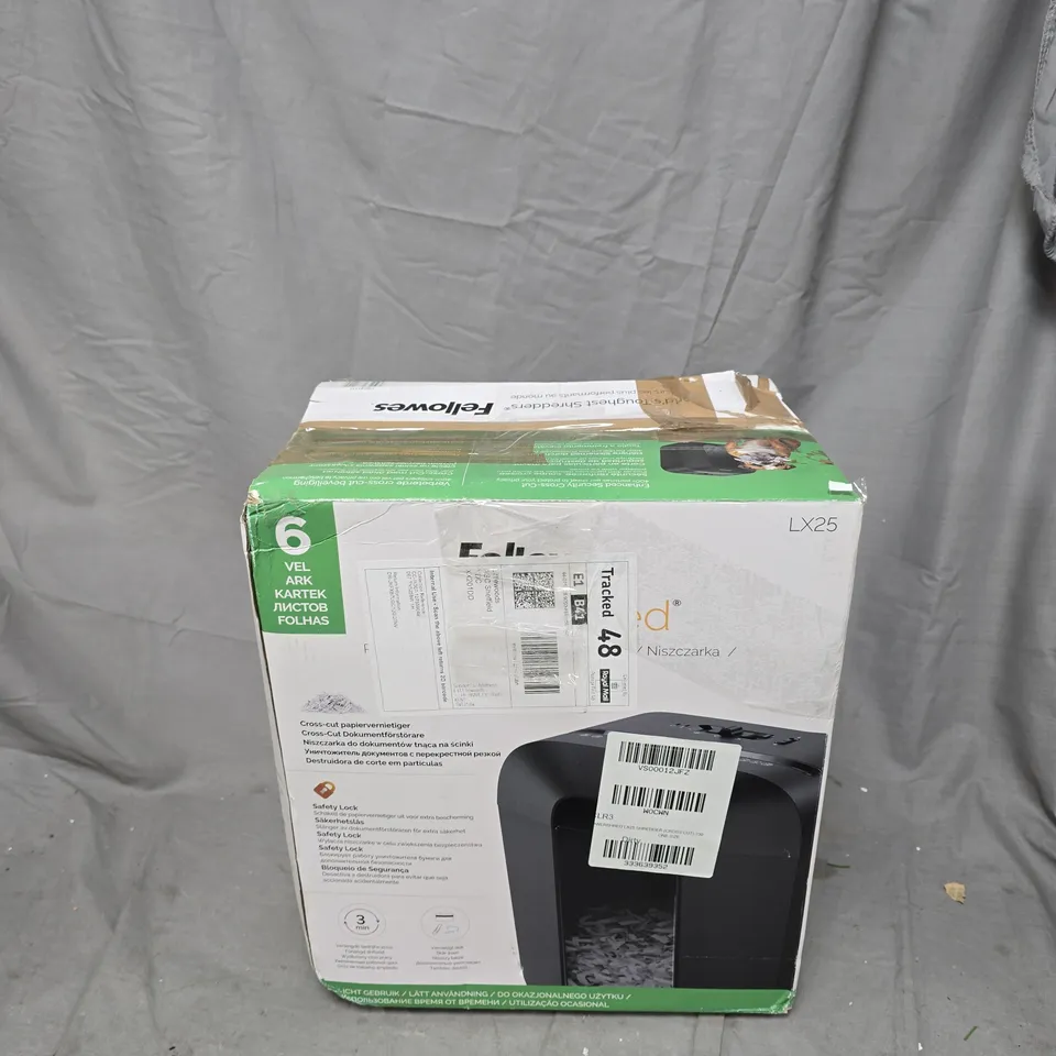 FELLOWES POWERSHRED LX25 SHREDDER (CROSS CUT) 230V UK