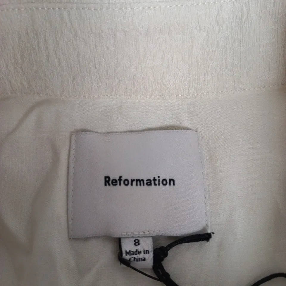 REFORMATION WHITE CHLOE TWO PIECE – WOMEN'S, UK 8