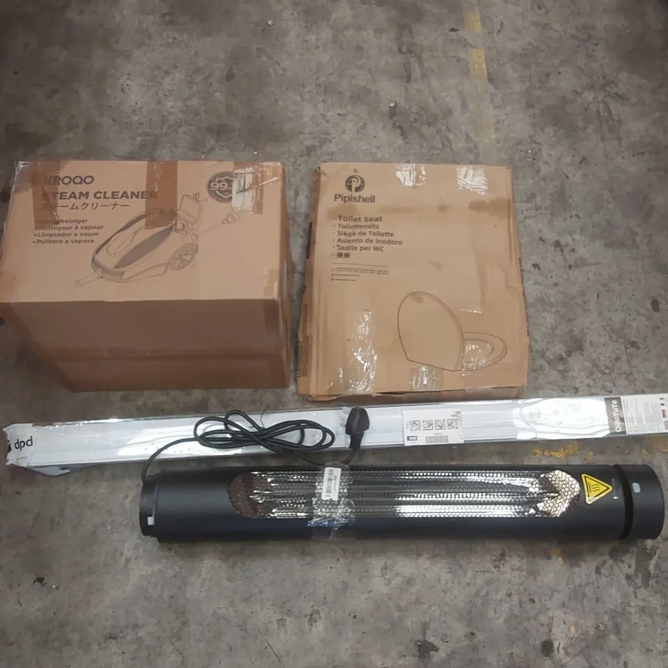 PALLET CONTAINING A LARGE QUANTITY OF ASSORTED ITEMS INCLUDING: STEAM CLEANER, TOILET SEAT, BLINDS ECT