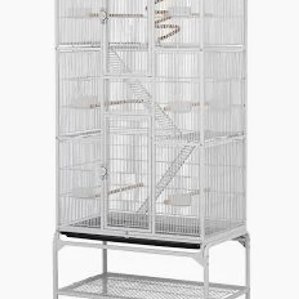 BOXED YAHEETECH 30.4 X 18.2 X 69.2 COCKATOO CAGE - WHITE (1 BOX)