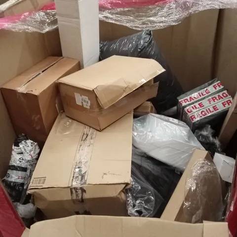 PALLET OF ASSORTED HOUSEHOLD GOODS AND PRODUCTS TO INCLUDE; GLASS JARS, WALKING CANE/STICK AID, BEDROOM ITEMS ETC