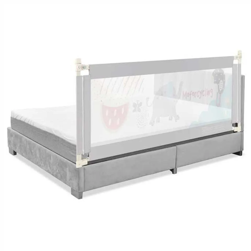 PROMOTIONS BED PROTECTOR, 175.5X24.5X72.5-101.5 CM, GRAY, ADJUSTABLE HEIGHT