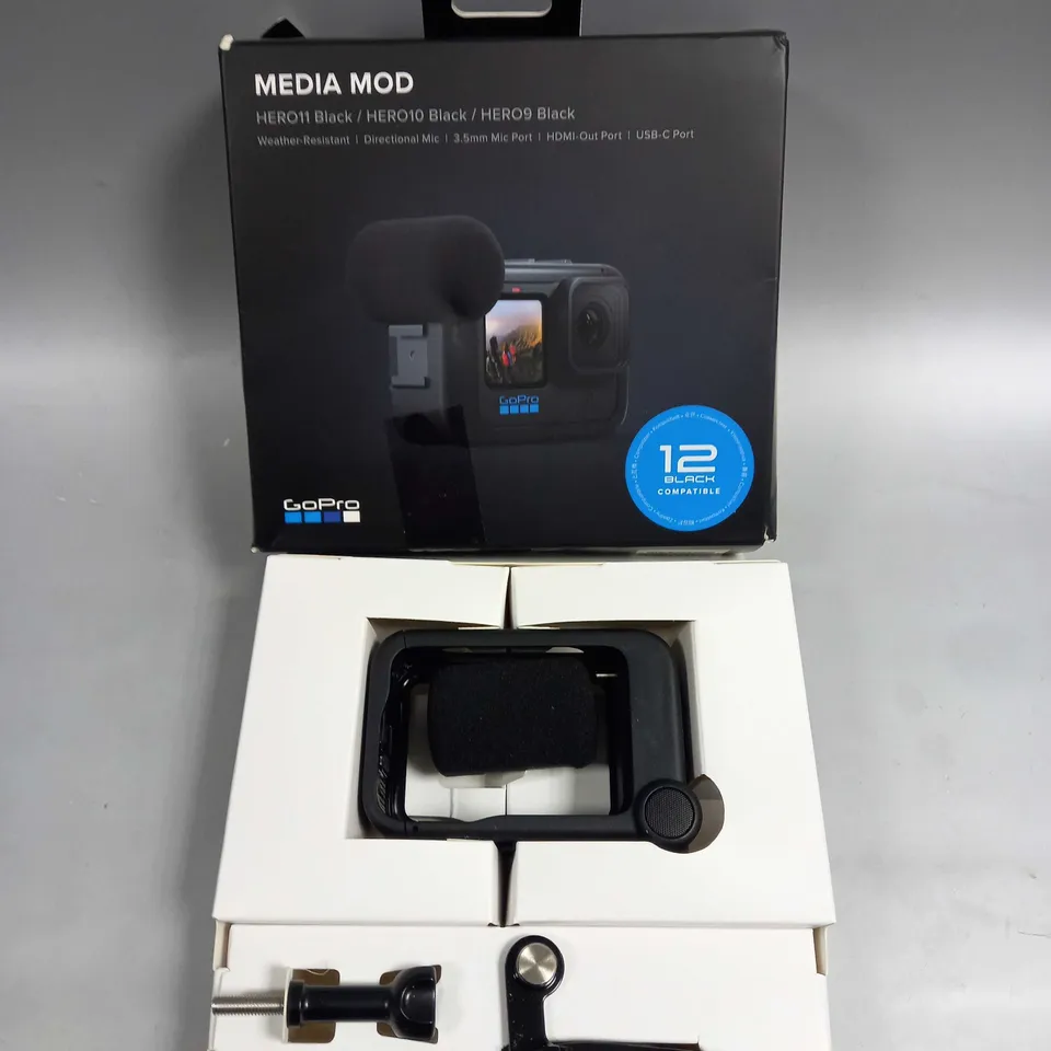 BOXED GOPRO MEDIA MOD FOR HERO 9/10/11 RRP £79.99