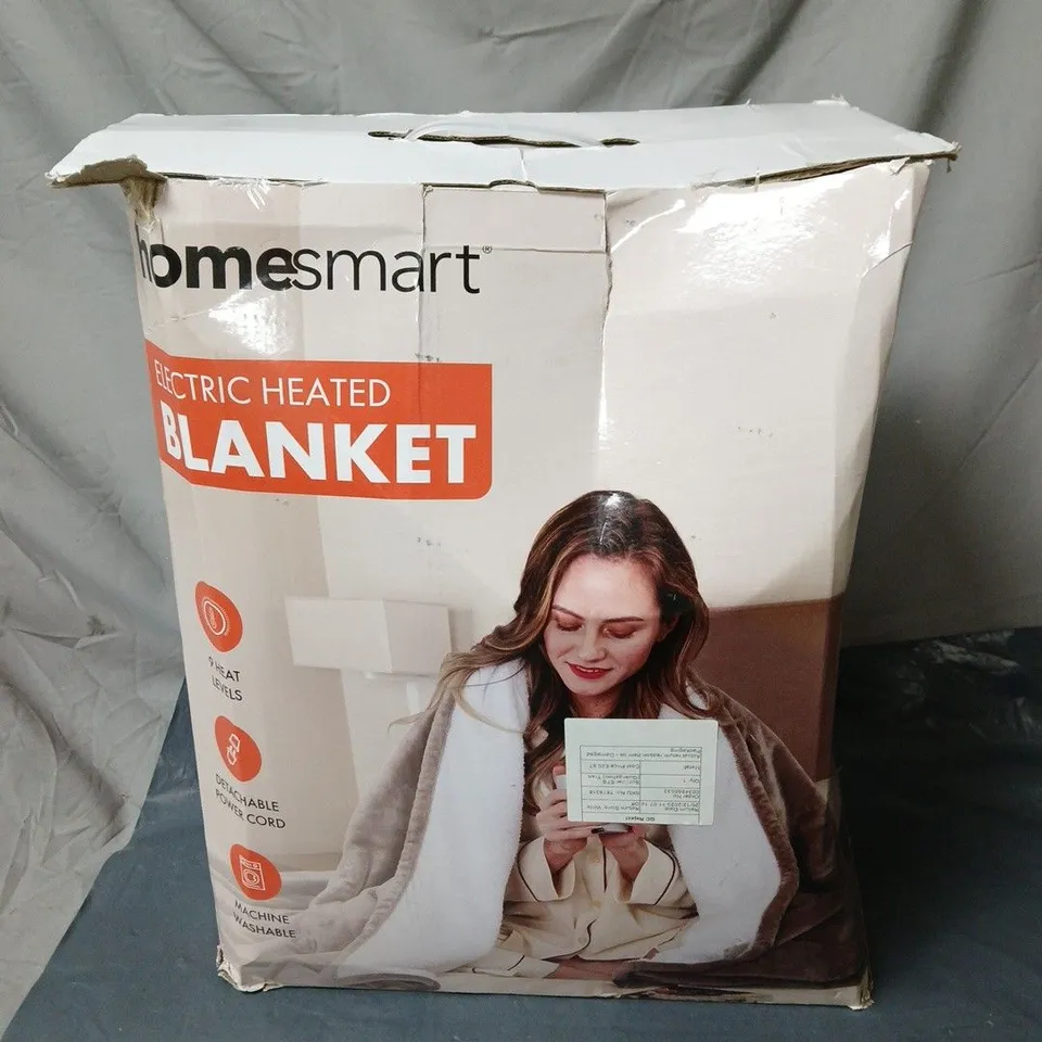HOMESMART ELECTRIC HEATED BLANKET GREEN BOXED