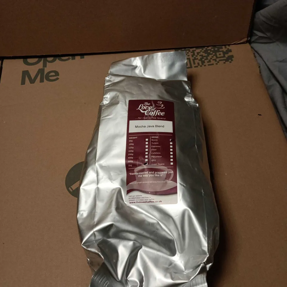 THE LOVE OF COFFEE 1KG MOCHA JAVA BLEND