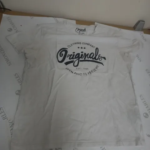 JACK AND JONES ORIGINAL WHITE TEE SIZE S