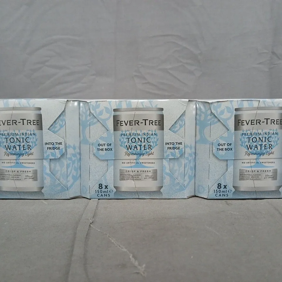 FEVER-TREE PREMIUM INDIAN TONIC WATER (3 PACKS OF 8 X 150ML CANS)