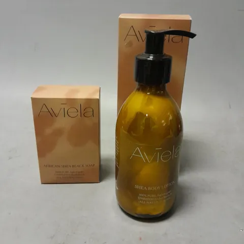 AVIELA SHEA BODY LOTION 250ML AND AFRICAN SHEA BLACK SOAP 120G