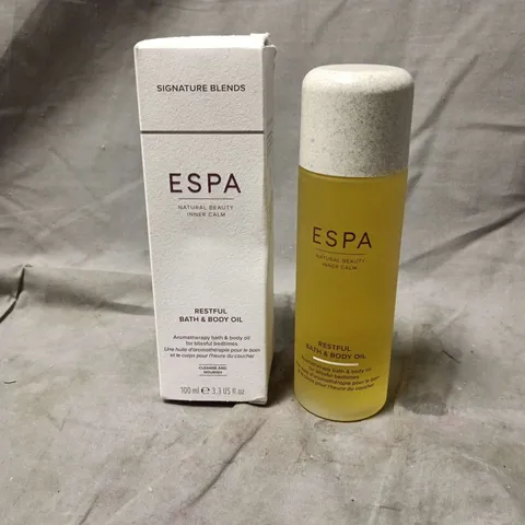 ESPA REST BATH AND BODY OIL 100ML BOXED