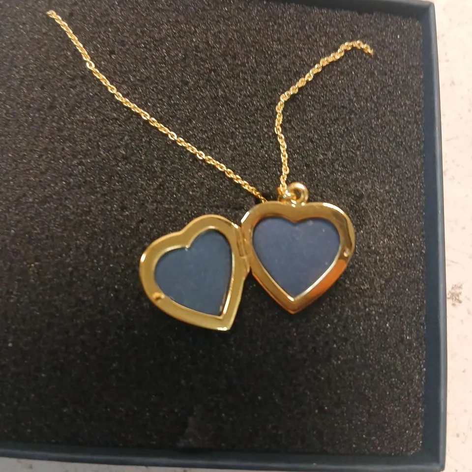 POSH TOTTY DESIGNS HEART LOCKET NECKLACE WITH DIAMOND STERLING SILVER