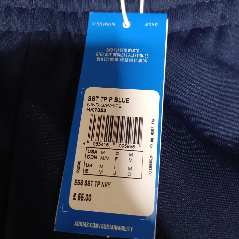 ADIDAS SLIM FIT TAPERED LEG FULL LENGTH STYLE TRACKSUIT PANTS - NAVY, MEDIUM