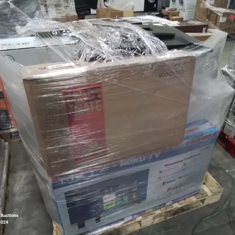 PALLET OF APPROXIMATELY 23 UNPROCESSED RAW RETURN MONITORS, SPEAKERS AND TELEVISIONS TO INCLUDE;