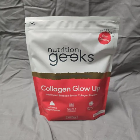 SEALED NUTRITION GEEKS COLLAGEN GLOW UP POWDER - UNFLAVOURED - 420G 