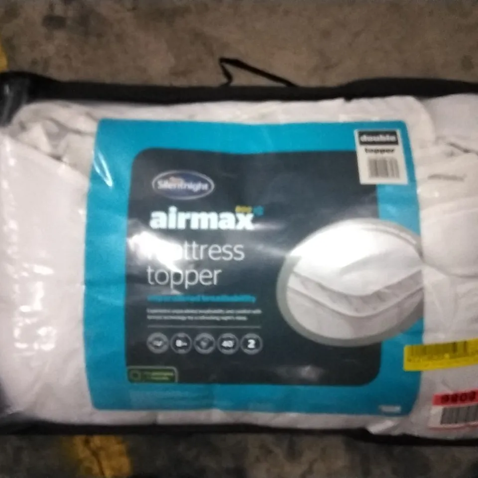 BAGGED SILENTNIGHT AIRMAX 800 MATTRESS TOPPER - SIZE DOUBLE