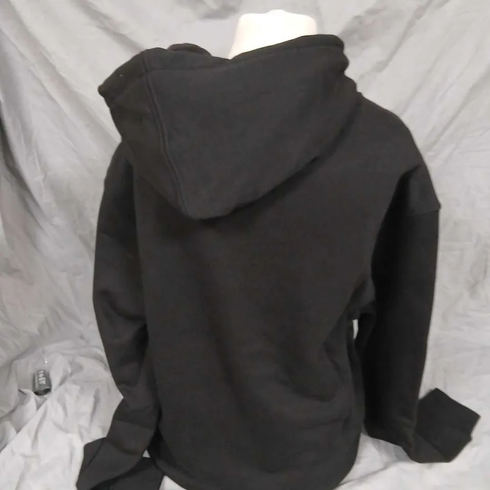 AMI ALEXANDRE MATTIUSSI PARIS BLACK HOODIE WITH HEART LOGO SIZE M