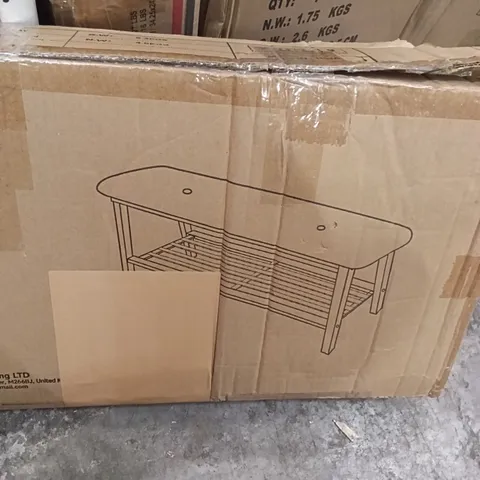 BOXED LIVING AND HOME FOOTSTOOL 