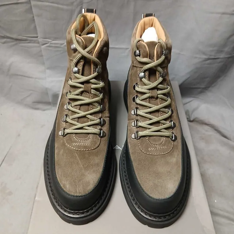 GANT HILLPREP BOOTS – COW SUEDE, DARK OLIVE, UK 9.5 (EU 44)