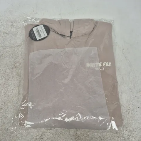 BAGGED WHITE FOX BOUTIQUE OFFSTAGE HOODIE IN MOON - XS/S