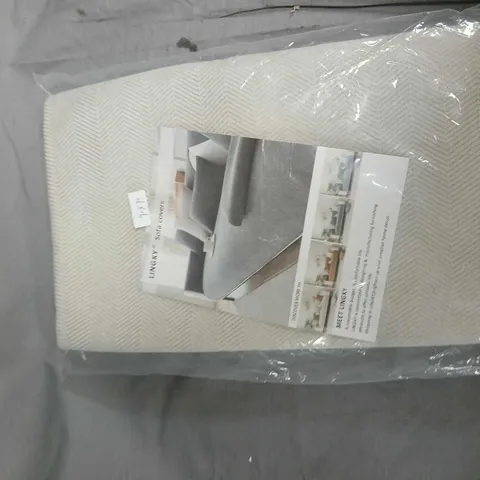 CREAM TEXTURED THROW SOFA COVER 90X70 